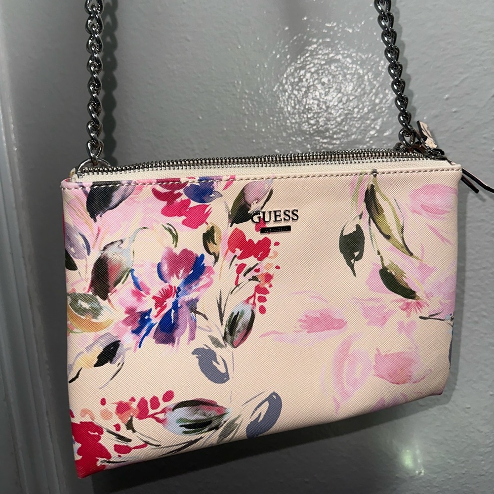 Guess shoulder bag flower purse